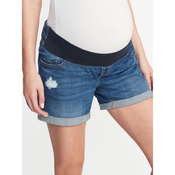 old navy maternity jean shorts